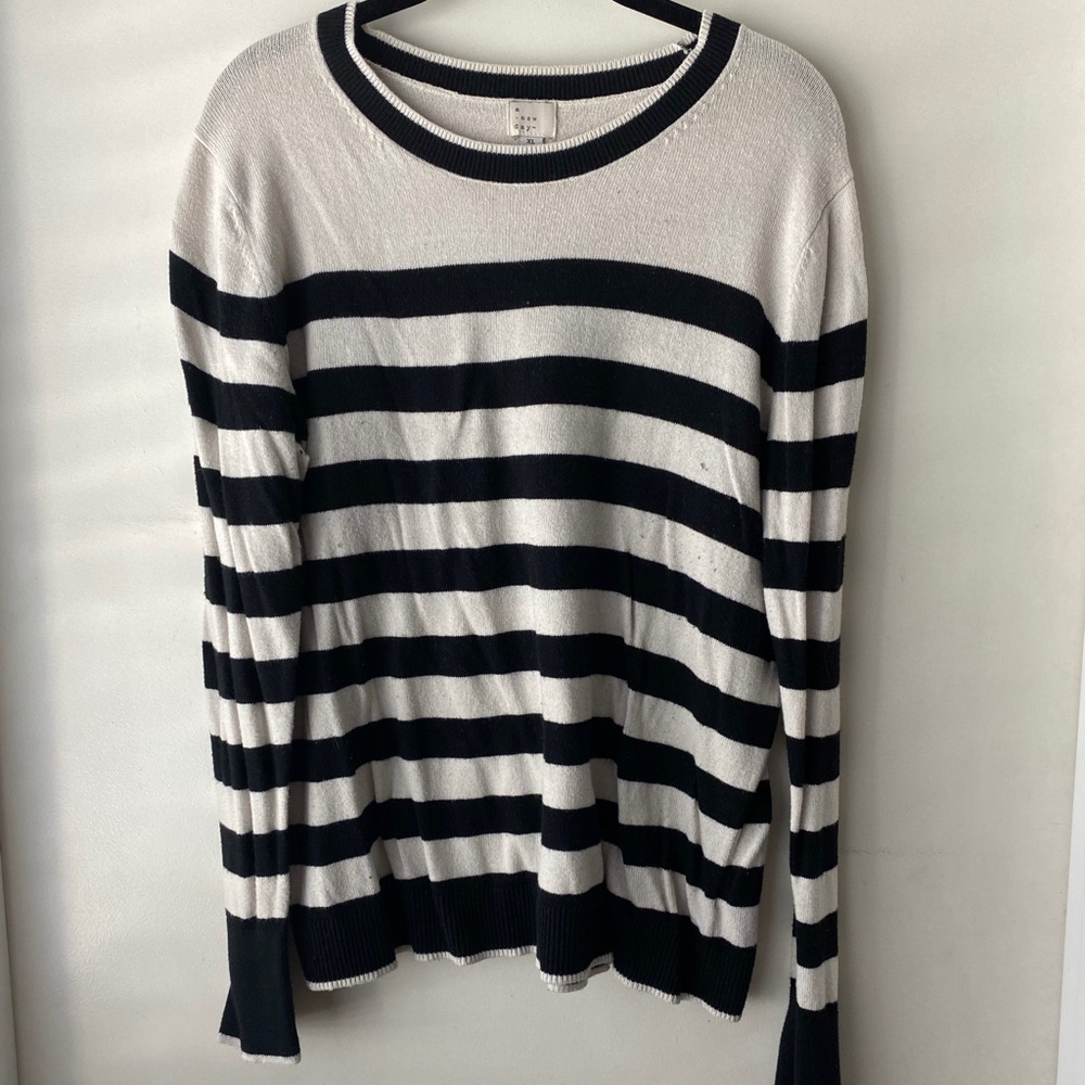 Black and white striped sweater